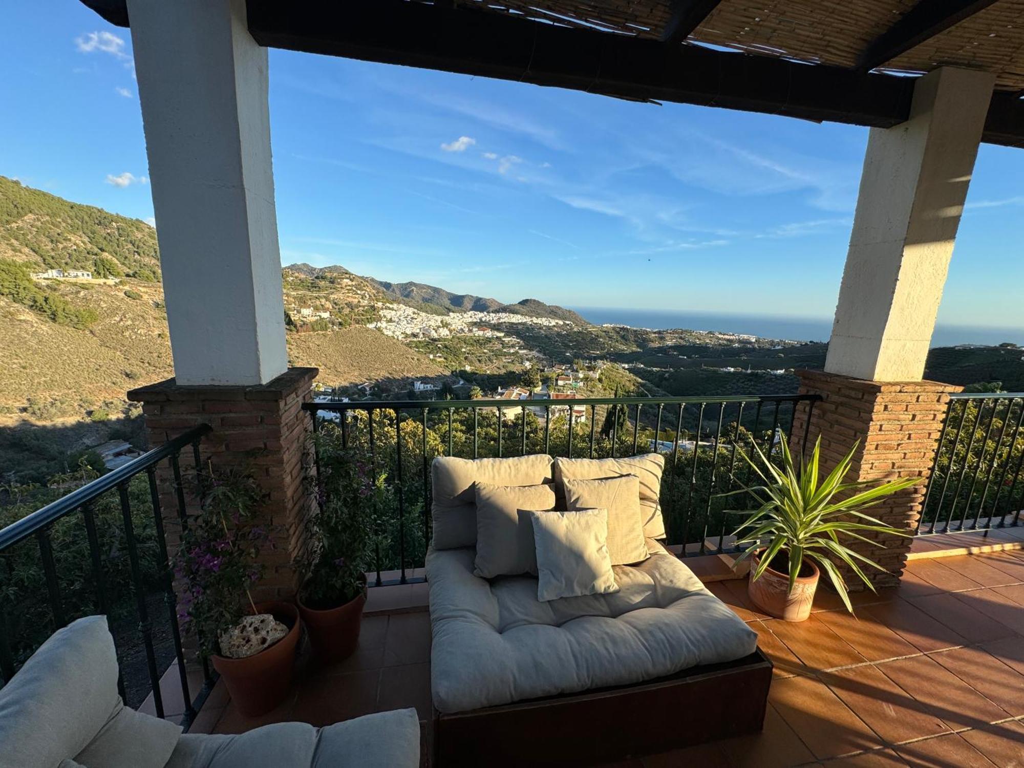 Villa En Frigiliana Con Piscina, Jacuzzi Y Espectaculares Vistas Exteriör bild