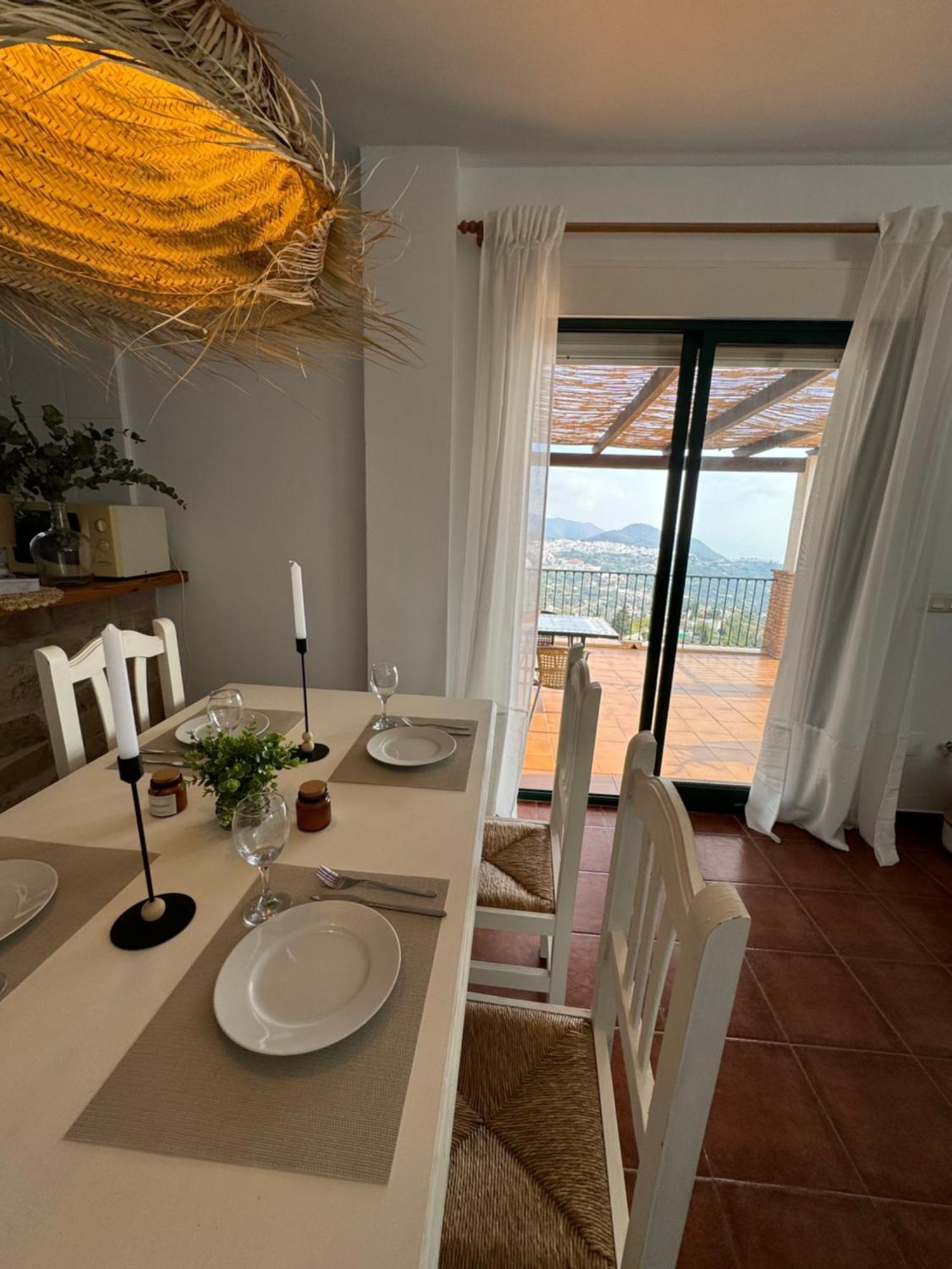 Villa En Frigiliana Con Piscina, Jacuzzi Y Espectaculares Vistas Exteriör bild